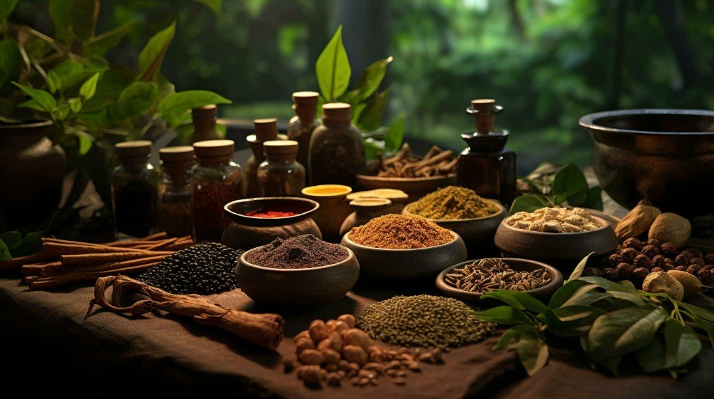 Ayurvedic herbs and natural ingredients